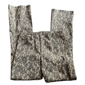 Y2K Laundry By Shelli Segal Black Lace Trim Pants